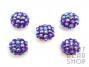 Purple AB Resin Pave Rhinestone Beads - 12mm
